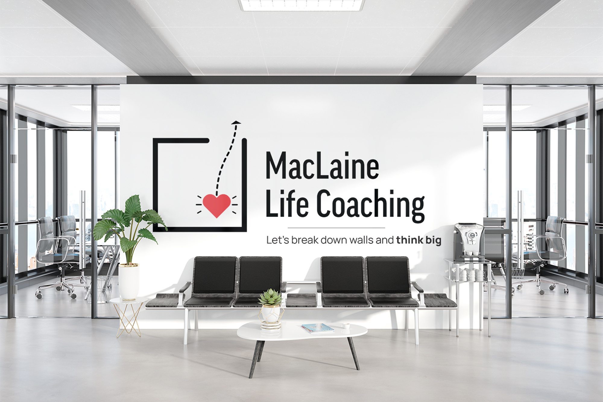 MacLaine Logo on office wall
